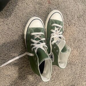 Converse high top shoes green